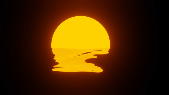 3D Sunset Animation and Rendering