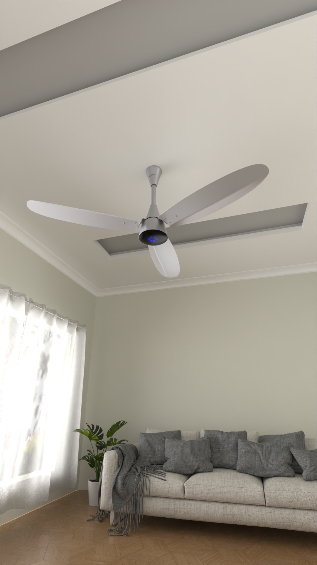 Surya Ceiling Fan Animation 3D interior product rendering